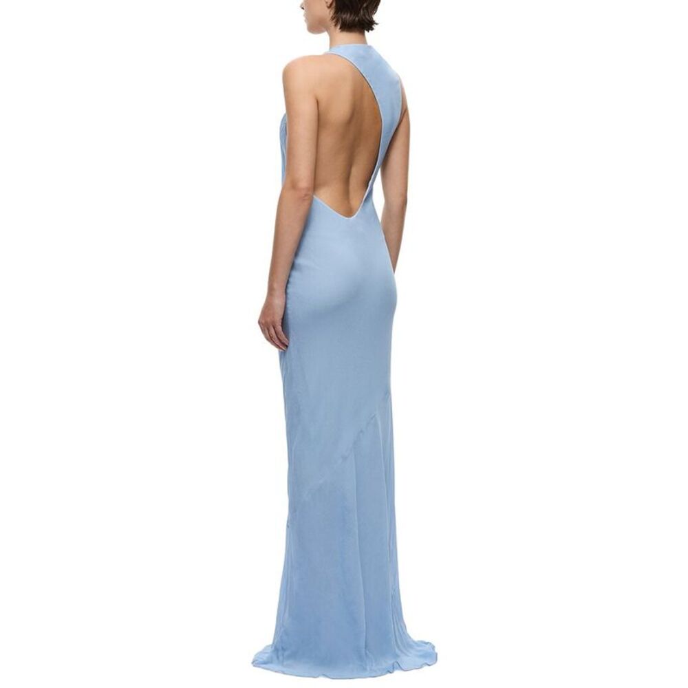 Misha Womens The Cascada Draped Dress, Blue - Picture 2 of 3
